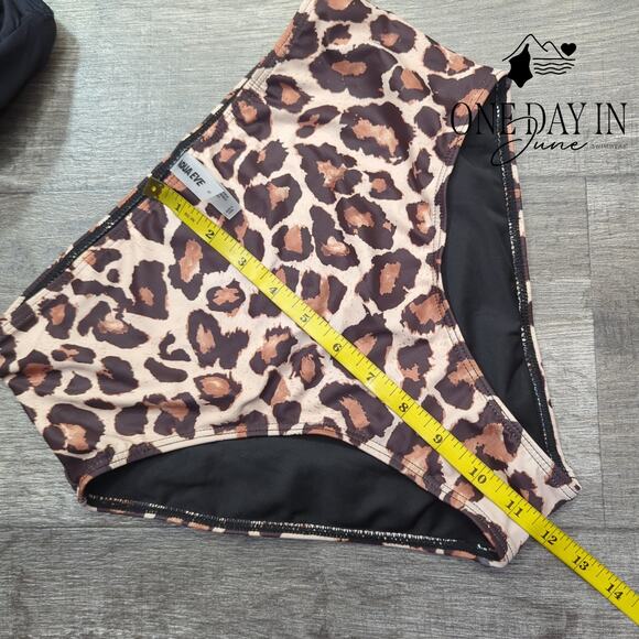 Aqua Eve Leopard Bottom Tankini Swimsuit Size S - Picture 6 of 7